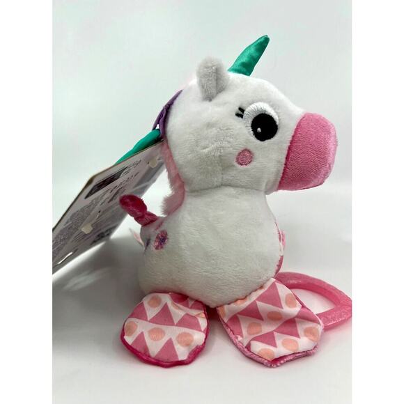 Bright Starts Sparkle & Shine Unicorn Rattle Teether On-the-GO Toy NWT - Picture 2 of 8